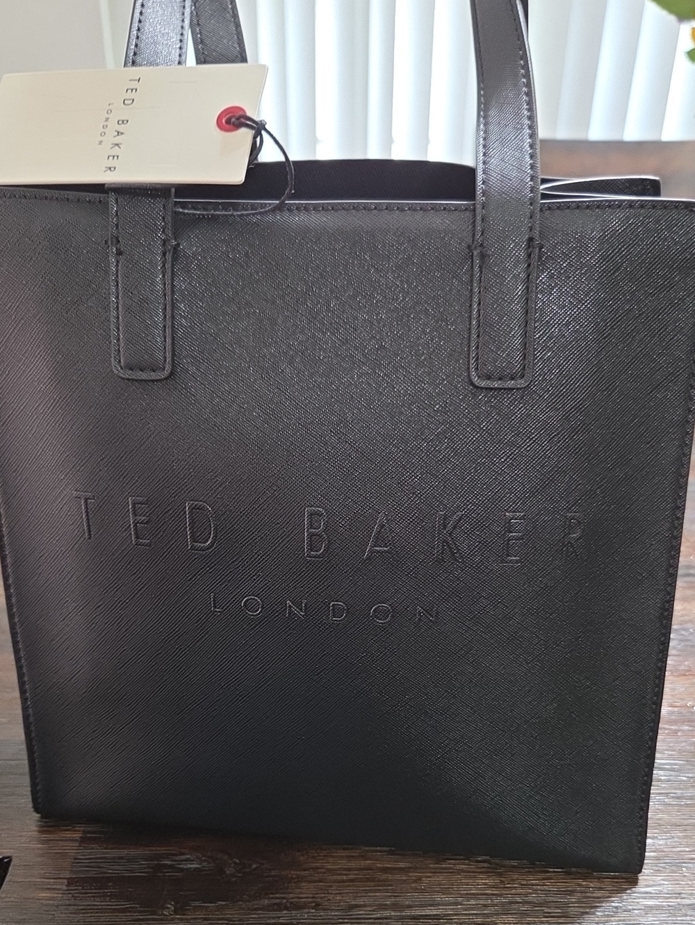 Ted Baker Black Embossed Leathe Small Tote Bag
